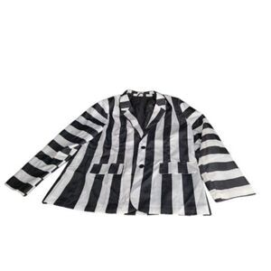 Beetlejuice Blazer Men Sz XXL Striped Black White Costume Cosplay Gothic‎ Fun